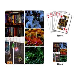 Floral Collage Playing Cards Single Design by okhismakingart