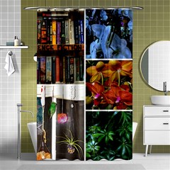 Floral Collage Shower Curtain 48  X 72  (small)  by okhismakingart