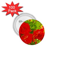 Red Roses 1.75  Buttons (100 pack) 