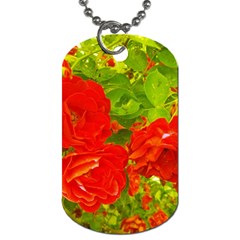 Red Roses Dog Tag (One Side)