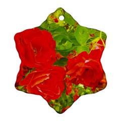 Red Roses Ornament (Snowflake)