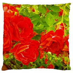 Red Roses Large Cushion Case (One Side)