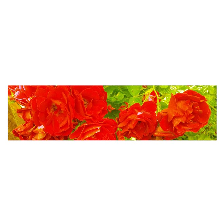 Red Roses Satin Scarf (Oblong)