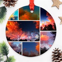 Sunset Collage Ornament (round) by okhismakingart