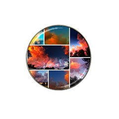 Sunset Collage Hat Clip Ball Marker (4 Pack) by okhismakingart