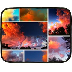 Sunset Collage Fleece Blanket (mini) by okhismakingart