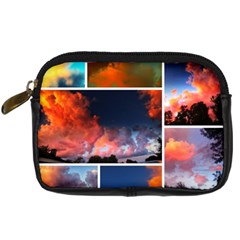 Sunset Collage Digital Camera Leather Case by okhismakingart