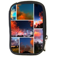 Sunset Collage Compact Camera Leather Case by okhismakingart