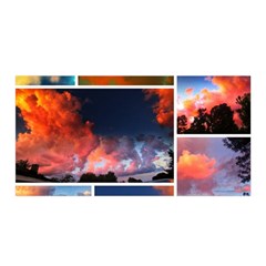 Sunset Collage Satin Wrap by okhismakingart