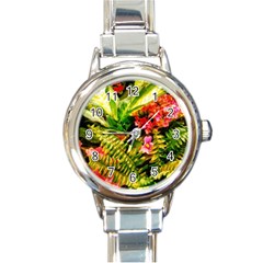 Fern Jungle Round Italian Charm Watch by okhismakingart