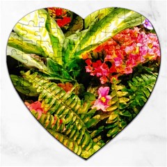 Fern Jungle Jigsaw Puzzle (heart) by okhismakingart