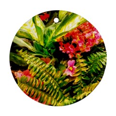 Fern Jungle Round Ornament (two Sides) by okhismakingart