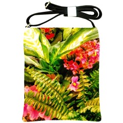 Fern Jungle Shoulder Sling Bag by okhismakingart