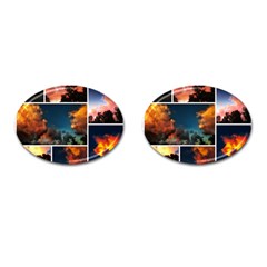 Sunset Collage Ii Cufflinks (oval) by okhismakingart