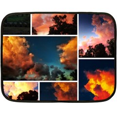 Sunset Collage Ii Double Sided Fleece Blanket (mini)  by okhismakingart