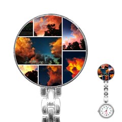 Sunset Collage Ii Stainless Steel Nurses Watch by okhismakingart