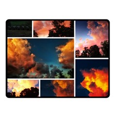 Sunset Collage Ii Double Sided Fleece Blanket (small)  by okhismakingart