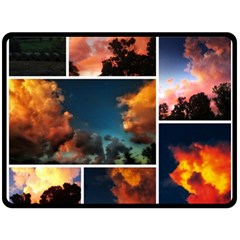 Sunset Collage Ii Double Sided Fleece Blanket (large)  by okhismakingart