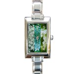 Queen Annes Lace Vertical Slice Collage Rectangle Italian Charm Watch Front