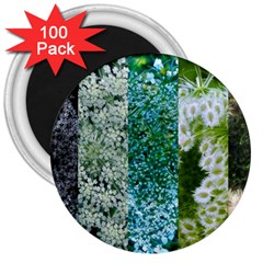 Queen Annes Lace Vertical Slice Collage 3  Magnets (100 Pack) by okhismakingart