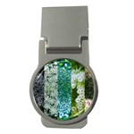 Queen Annes Lace Vertical Slice Collage Money Clips (Round)  Front