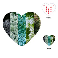 Queen Annes Lace Vertical Slice Collage Playing Cards (heart) by okhismakingart