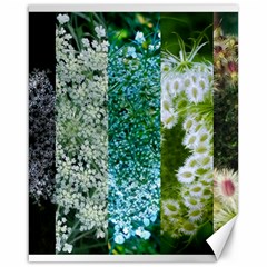 Queen Annes Lace Vertical Slice Collage Canvas 16  X 20  by okhismakingart