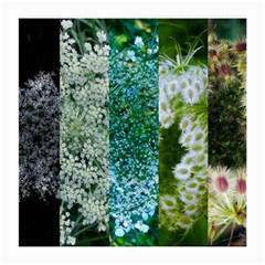 Queen Annes Lace Vertical Slice Collage Medium Glasses Cloth (2-side) by okhismakingart