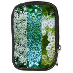 Queen Annes Lace Vertical Slice Collage Compact Camera Leather Case by okhismakingart