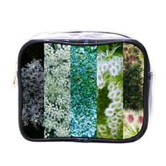 Queen Annes Lace Vertical Slice Collage Mini Toiletries Bag (one Side)