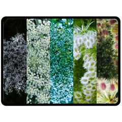 Queen Annes Lace Vertical Slice Collage Fleece Blanket (large)  by okhismakingart