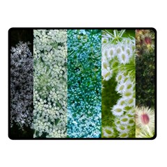 Queen Annes Lace Vertical Slice Collage Fleece Blanket (small) by okhismakingart