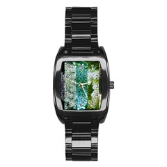 Queen Annes Lace Vertical Slice Collage Stainless Steel Barrel Watch by okhismakingart