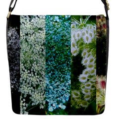 Queen Annes Lace Vertical Slice Collage Flap Closure Messenger Bag (s) by okhismakingart