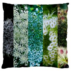 Queen Annes Lace Vertical Slice Collage Standard Flano Cushion Case (two Sides) by okhismakingart