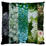 Queen Annes Lace Vertical Slice Collage Large Flano Cushion Case (Two Sides) Back