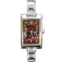 Queen Annes Lace Horizontal Slice Collage Rectangle Italian Charm Watch by okhismakingart