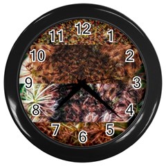 Queen Annes Lace Horizontal Slice Collage Wall Clock (black) by okhismakingart