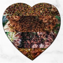 Queen Annes Lace Horizontal Slice Collage Jigsaw Puzzle (heart) by okhismakingart