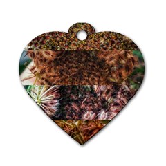 Queen Annes Lace Horizontal Slice Collage Dog Tag Heart (one Side) by okhismakingart