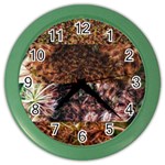 Queen Annes Lace Horizontal Slice Collage Color Wall Clock Front