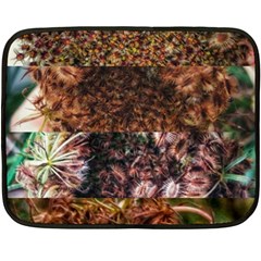 Queen Annes Lace Horizontal Slice Collage Double Sided Fleece Blanket (mini)  by okhismakingart