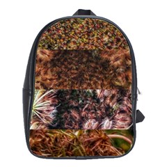 Queen Annes Lace Horizontal Slice Collage School Bag (large) by okhismakingart