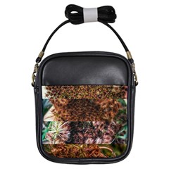 Queen Annes Lace Horizontal Slice Collage Girls Sling Bag by okhismakingart