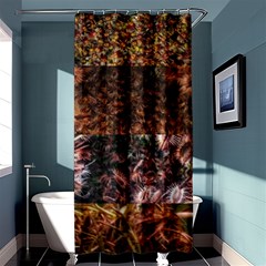 Queen Annes Lace Horizontal Slice Collage Shower Curtain 36  X 72  (stall)  by okhismakingart