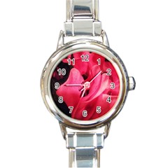 Pink Round Italian Charm Watch by okhismakingart