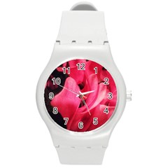 Pink Round Plastic Sport Watch (m) by okhismakingart