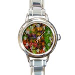 Fall Ivy Round Italian Charm Watch Front