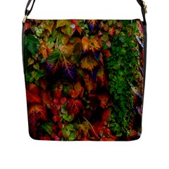 Fall Ivy Flap Closure Messenger Bag (l) by okhismakingart