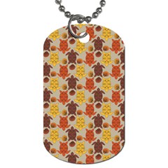 Sea Turtle Sea Life Pattern Dog Tag (One Side)